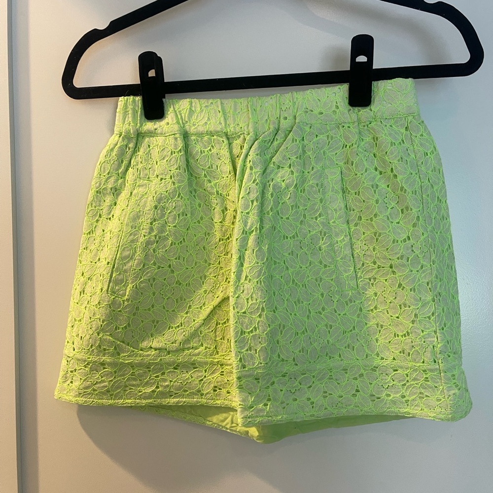 J Crew Neon Mini Skirt